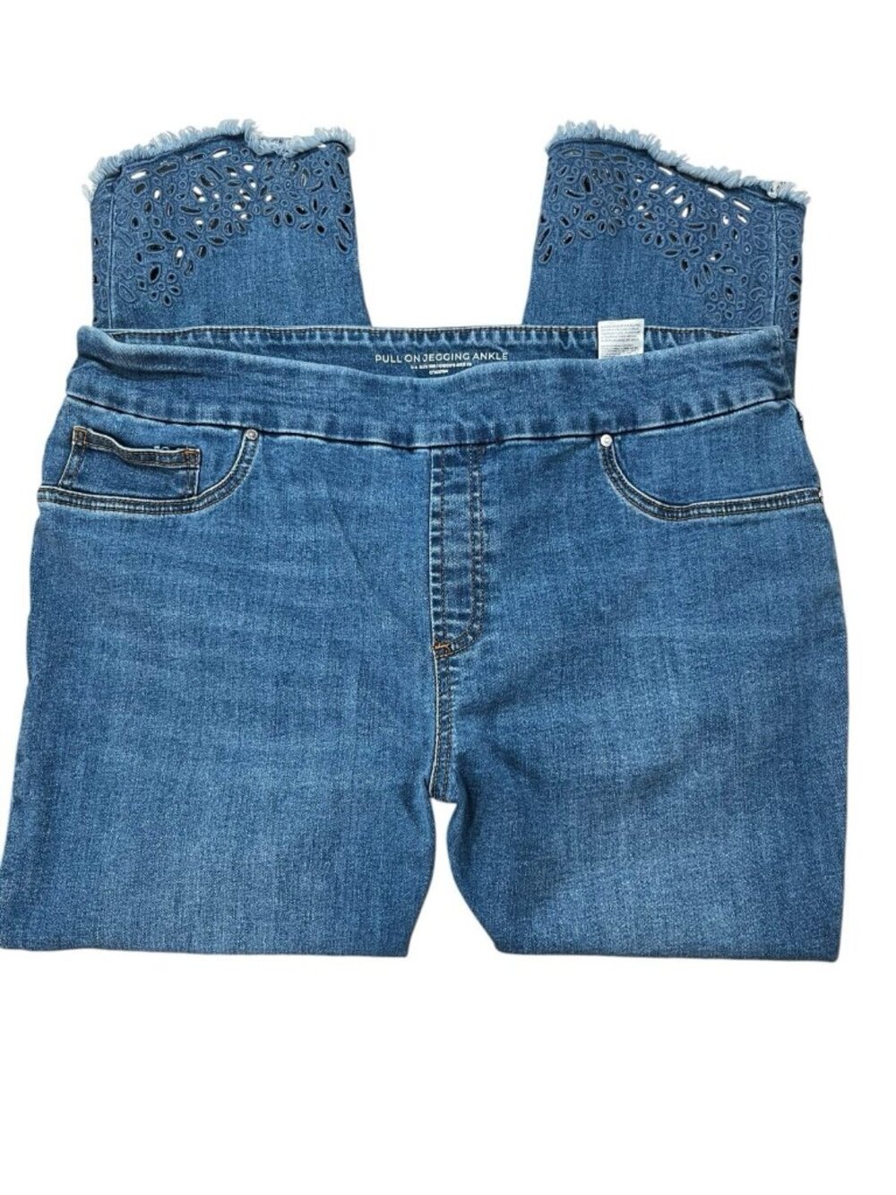 Chico's Pull On Jegging Detail Hem jeans Women's 3(16)